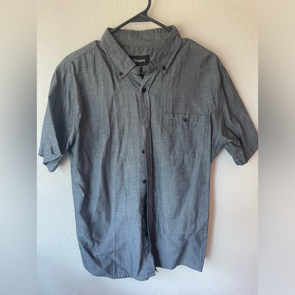 Brixton Gray Short Sleeve Button Down